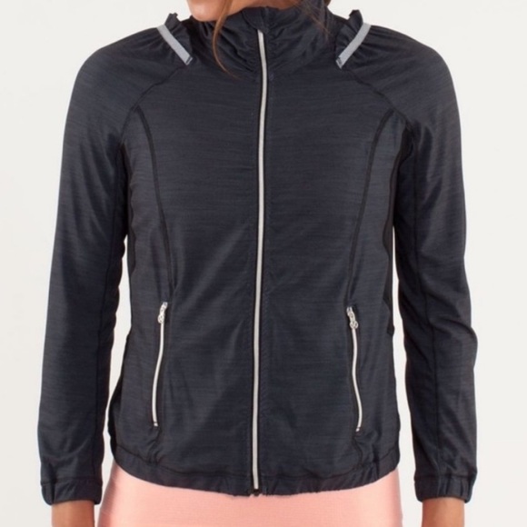 lululemon athletica Jackets & Blazers - Lululemon run - Nada Commuter black grey zip up lightweight women’s jacket